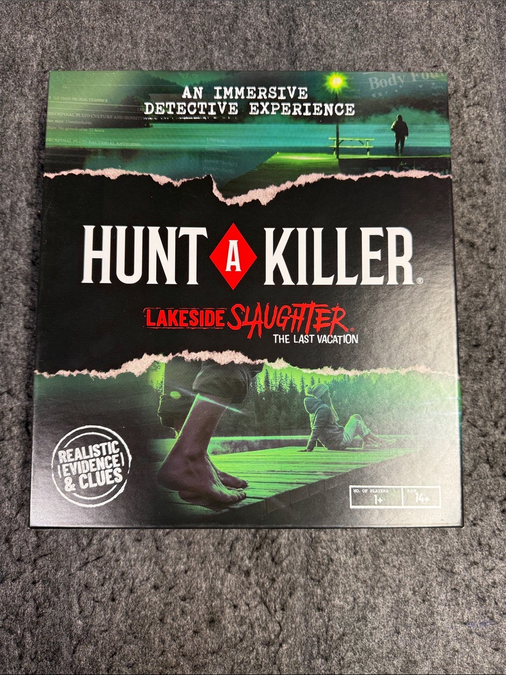 Hunt A Killer: Lakeside Slaughter Board Game – Black & Green